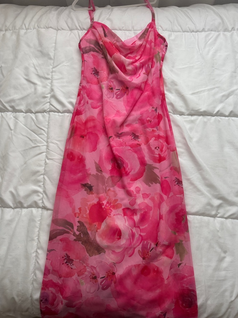 Pink Floral Slip Dress